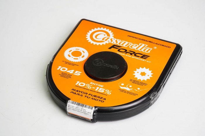 KIT ARRASTRE - DR 150 6 HUECOS FORCE (PT50C-PD14C-428-H-132C) NIQUELADA CASSARELLA