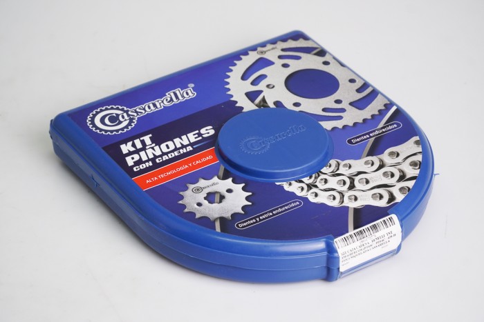 KIT ARRASTRE - BENELLI TNT 150 6 HUECOS (PT43C - PD14C - 428-H-132C) NIQUELADA CASSARELLA