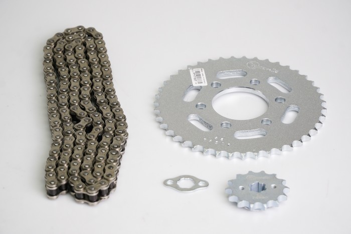 KIT ARRASTRE - BENELLI TNT 150 6 HUECOS (PT43C - PD14C - 428-H-132C) NIQUELADA CASSARELLA