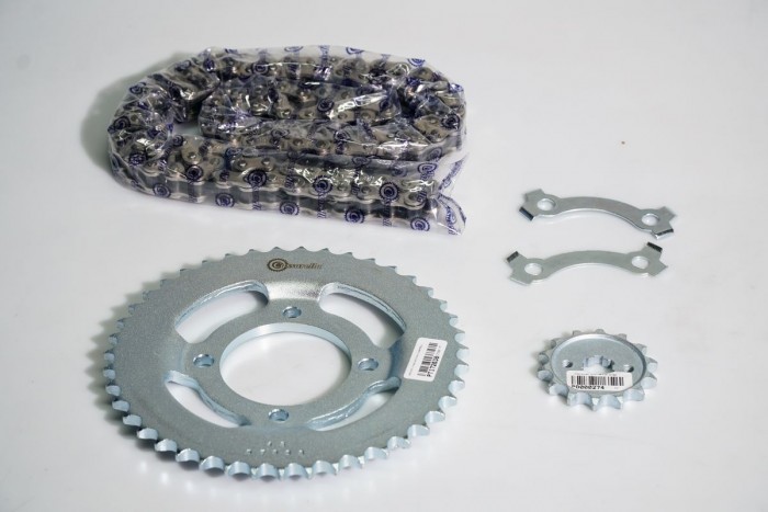 KIT ARRASTRE - MACH 110 4 HUECOS (PT43C-PD14C-428-H-110-C) CONCAVO NIQUELADA CASSARELLA