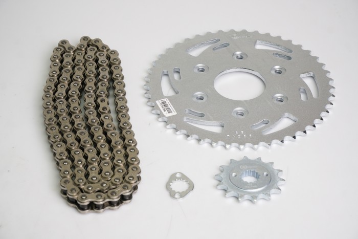 KIT ARRASTRE - DOMINAR 250 6 HUECOS (PT45C - PD14C - 520 -H- 120C) NIQUELADA CASSARELLA