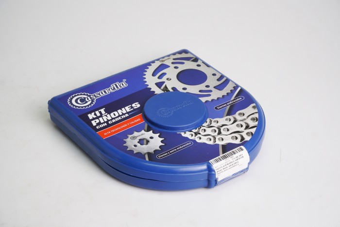 KIT ARRASTRE - APACHE 160 4 VALVULAS II MODELO/ 4 HUECOS (PT45C-PD13C-428-H-138-C) NIQUELADA CASSARELLA