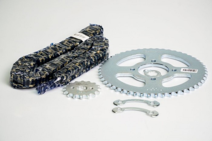 KIT ARRASTRE - VICTORY BOMBER 150 4 HUECOS (PT50C-PD16C-428-H-142-C) SPEED DORADA CASSARELLA