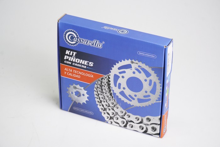 KIT ARRASTRE - XBLADE 160 4 HUECOS (PT45C-PD15C-428-H-132-C) NIQUELADA CASSARELLA