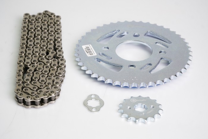 KIT ARRASTRE - XBLADE 160 4 HUECOS (PT45C-PD15C-428-H-132-C) NIQUELADA CASSARELLA