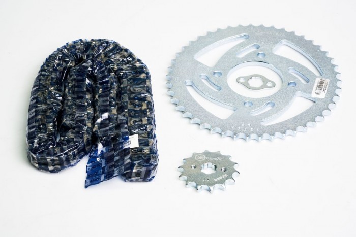 KIT ARRASTRE - RAIDER 125 4 HUECOS (PT46C-PD14C-428-H-132-C) NIQUELADA CASSARELLA