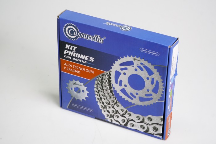 KIT ARRASTRE - ROYAL ENFIEND HIMALAYAN 6 HUECOS PASO 520 (PT38C-PD15C -520-H-120 C) DORADA CASSARELLA