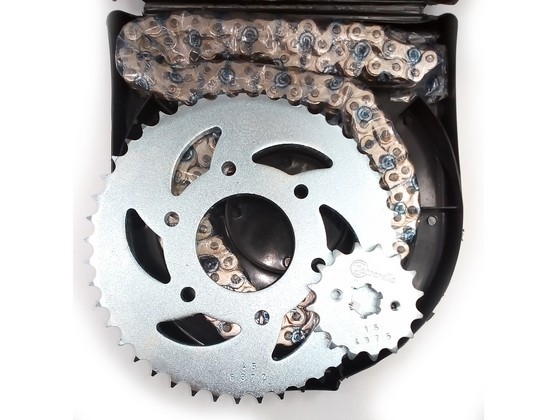 KIT ARRASTRE - PULSAR NS 200 6 HUECOS (PT45C-PD16C-428-H-132-C) NIQUELADA SPEED CASSARELLA