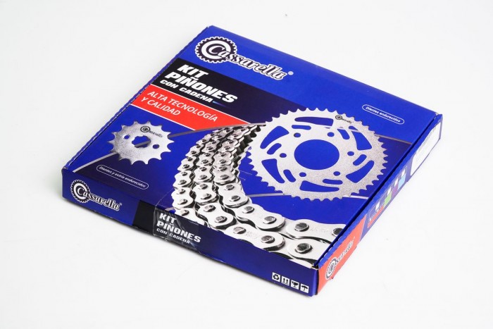 KIT ARRASTRE - DUKE 390 6 HUECOS (PT45C-PD15C-520-H-120-C) DORADA O'RING CASSARELLA