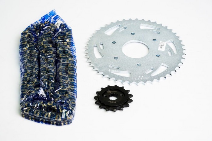 KIT ARRASTRE - DUKE 390 6 HUECOS (PT45C-PD15C-520-H-120-C) DORADA O'RING CASSARELLA