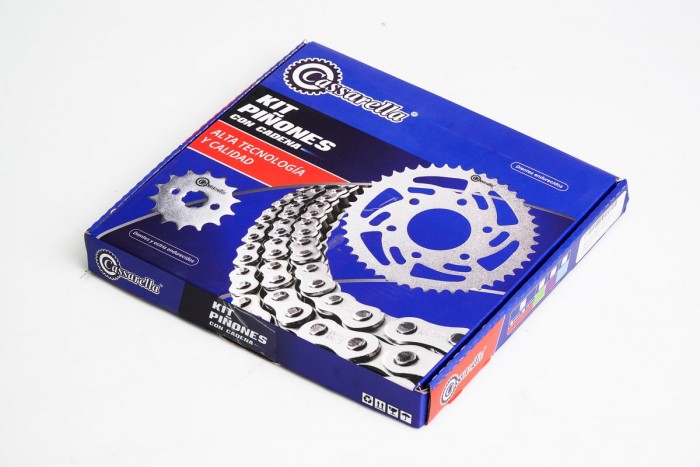 KIT ARRASTRE - DUKE MODELO NUEVO 390 6 HUECOS (PT45C PD15C - 520 - H 120C) DORADA O'RING CASSARELLA