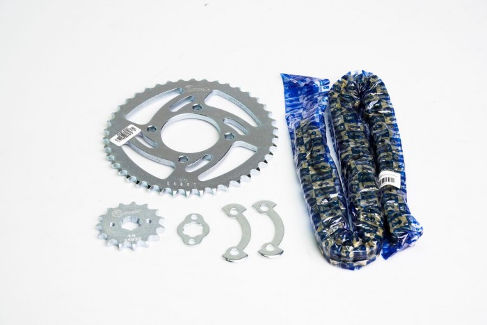 KIT ARRASTRE - BOMBER 125 4 HUECOS (PT42C-PD15C-428-H-110-C) NIQUELADA CASSARELLA