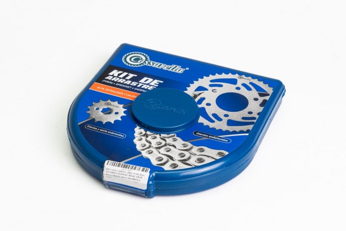 KIT ARRASTRE - DISCOVER MAX 125 4 HUECOS (PT45C-PD14C-428-H-132-C) NIQUELADA CASSARELLA