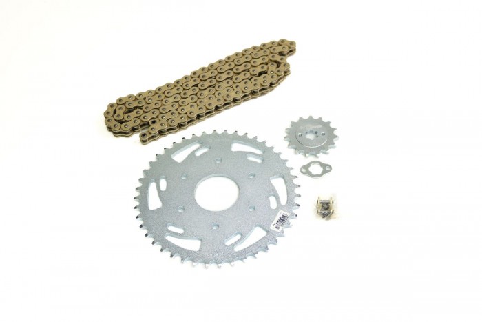 KIT ARRASTRE - PULSAR N 250 6 HUECOS (PT44C-PD15C-520-H-110-C) DORADA O'RING CASSARELLA