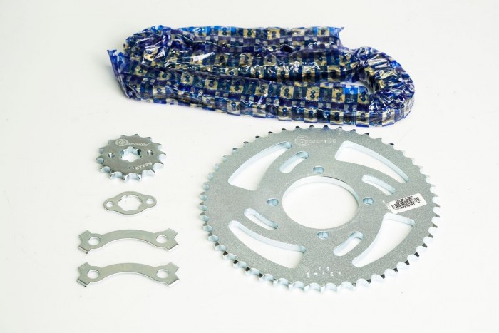 KIT ARRASTRE - YBR 125 4 HUECOS (PT49C-PD14C-428-H-132-C) DORADA CASSARELLA