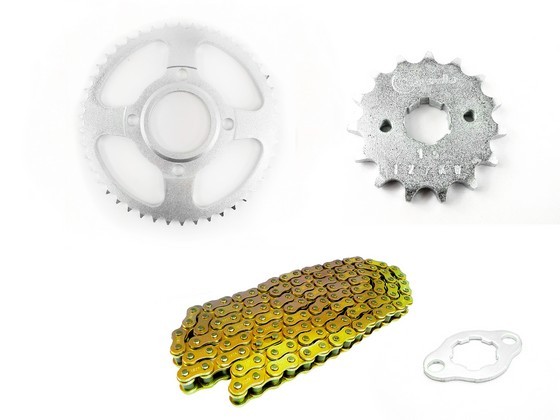 KIT ARRASTRE - AKT TT 150 4 HUECOS (PT46C-PD15C-CA428-H-120-C) DORADA CASSARELLA