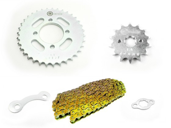 KIT ARRASTRE - AX4 110 4 HUECOS (PT35C-PD14C-428-H-132-C) DORADA CASSARELLA