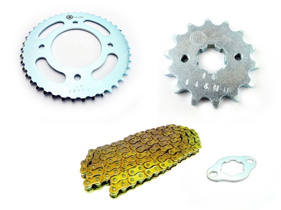 KIT ARRASTRE - CBF 125 4 HUECOS (PT43C-PD14C-420--120-C) DORADA CASSARELLA