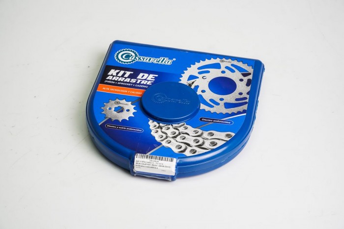 KIT ARRASTRE - TS 125 6 HUECOS (PT45C-PD15C-428-H-124-C) DORADA CASSARELLA