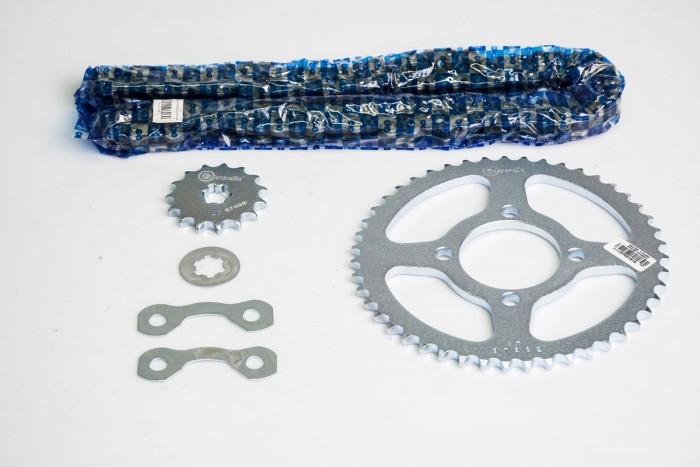 KIT ARRASTRE - DT N 125 4 HUECOS (PT47C-PD15C-428-H-118-C) NIQUELADA CASSARELLA