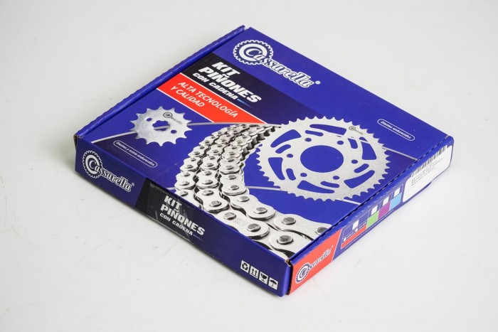 KIT ARRASTRE - RX 115 4 HUECOS (PT39C-PD14C-428-H-110-C) NIQUELADA CASSARELLA