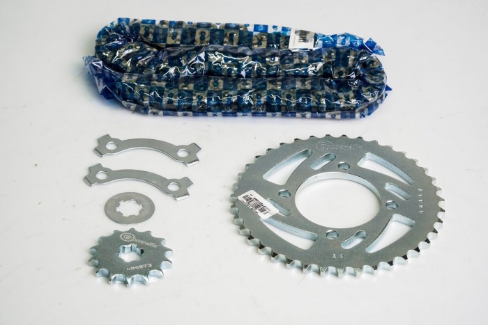 KIT ARRASTRE - RX 115 4 HUECOS (PT39C-PD14C-428-H-110-C) NIQUELADA CASSARELLA