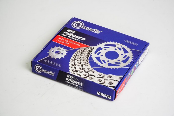 KIT ARRASTRE - QMR 200 6 HUECOS (PT48C-PD15C-428-H-134-C) NIQUELADA CASSARELLA