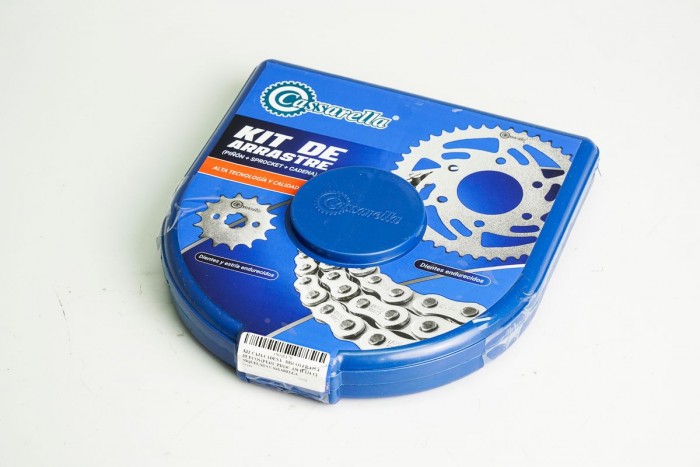 KIT ARRASTRE - DISCOVER 125 4 HUECOS (PT45C-PD14C-428-H-124-C) NIQUELADA CASSARELLA