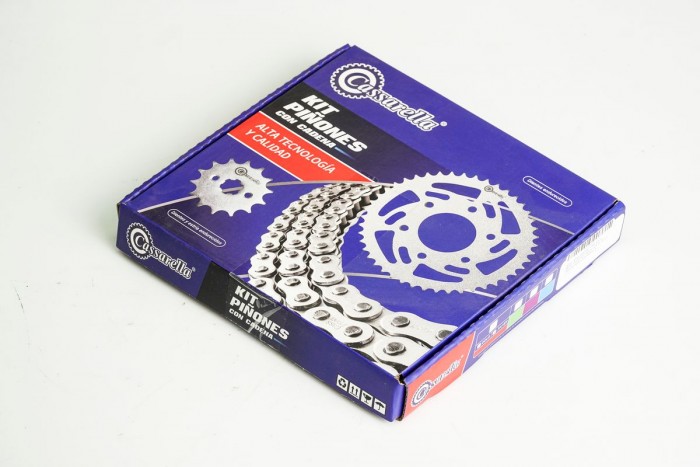 KIT ARRASTRE - CBF 150 4 HUECOS (PT43C-PD15C-428-H-132-C) NIQUELADA CASSARELLA