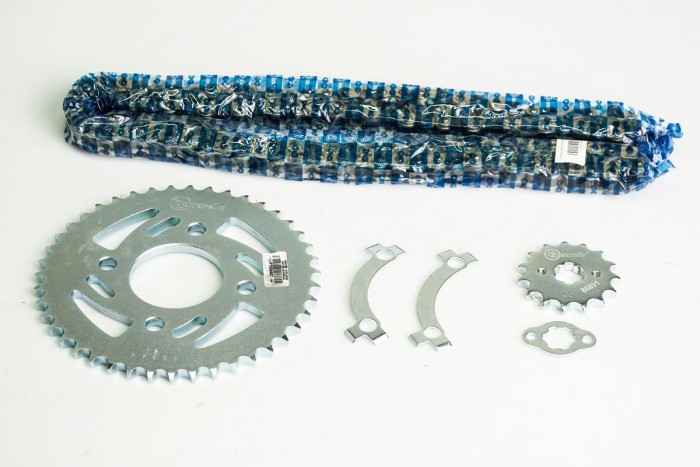 KIT ARRASTRE - CBF 150 4 HUECOS (PT43C-PD15C-428-H-132-C) NIQUELADA CASSARELLA