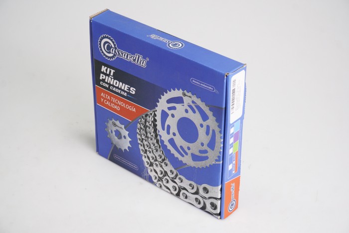 KIT ARRASTRE - CB 125 F 4 HUECOS (PT43C-PD14C-428-H-132-C) NIQUELADA CASSARELLA