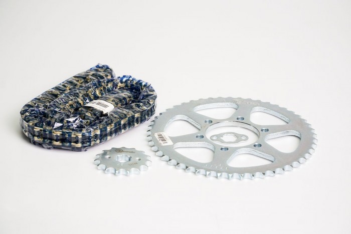 KIT ARRASTRE - XT 200 6 HUECOS (PT49C-PD15C-428-H-132-C) DORADA CASSARELLA