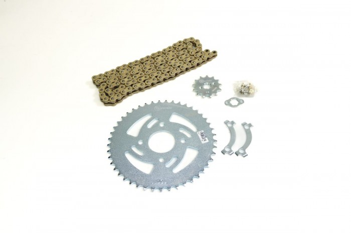 KIT ARRASTRE - X PULSE 200 4 VALVULAS FI 4 HUECOS (PT45C-PD13C-520-H-110-C) O´RING DORADA CASSARELLA