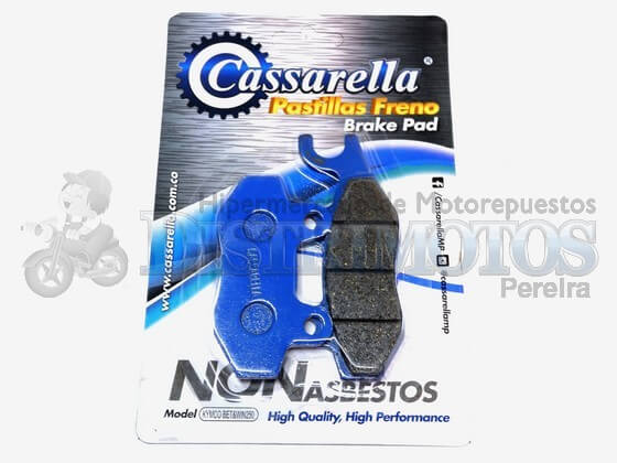 PASTILLA FRENO CASSARELLA DEL NINJA250|NINJA300|VICTOR-M150|WIND125|Z250SL|BEST125|VIVA115|   TRAS VERSYS250|VERSYS300|SPIKE125R|NINJA250|NINJA300|Z250SL