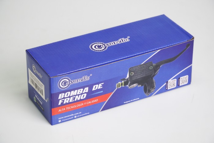 BOMBA FRENO DELANTERA CASSARELLA GN-125H CON TROMPO CUADRADO BASE ESPEJO 10 MM
